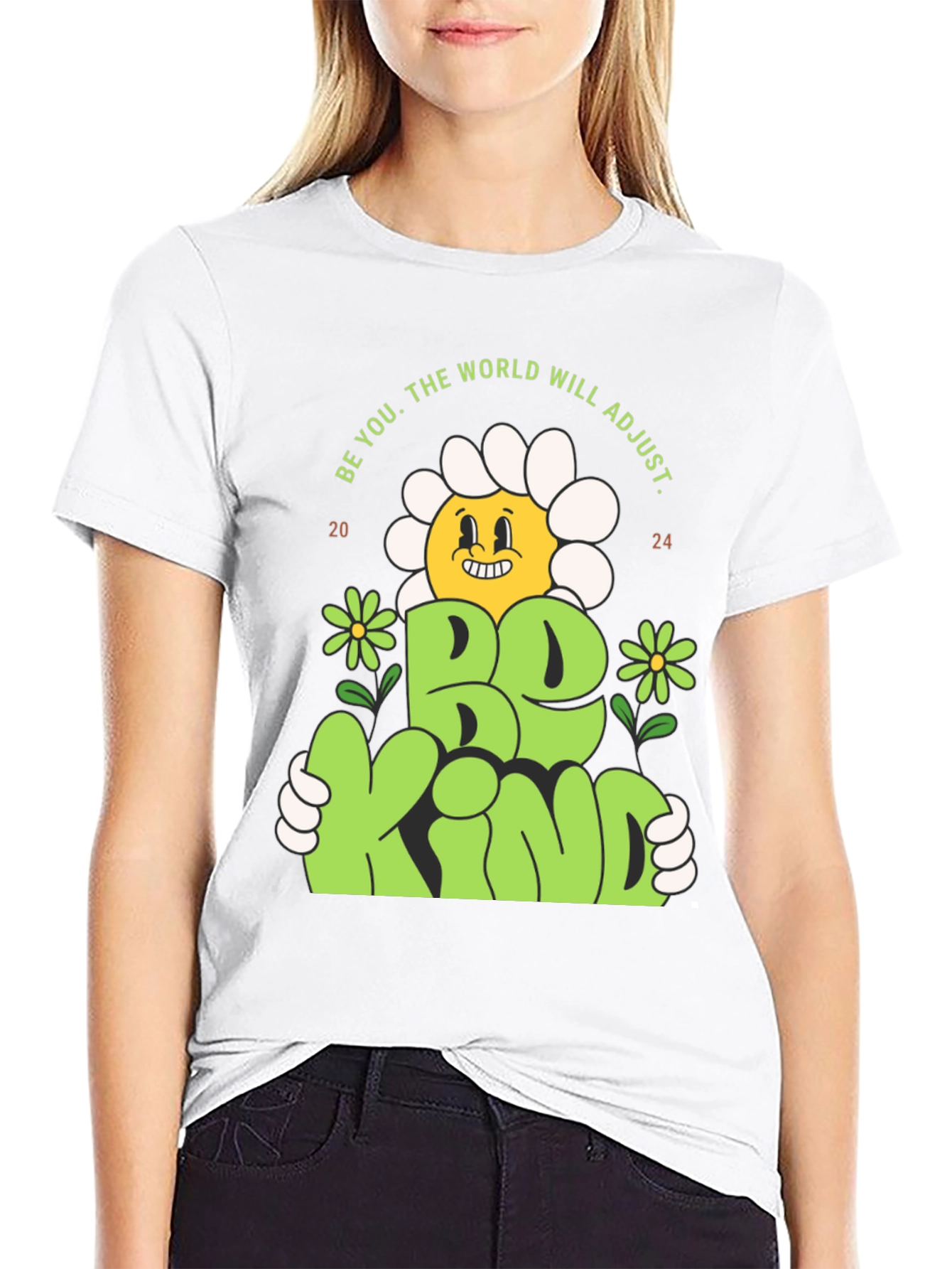 Be Kind T-Shirt - Flower Graphic Tee