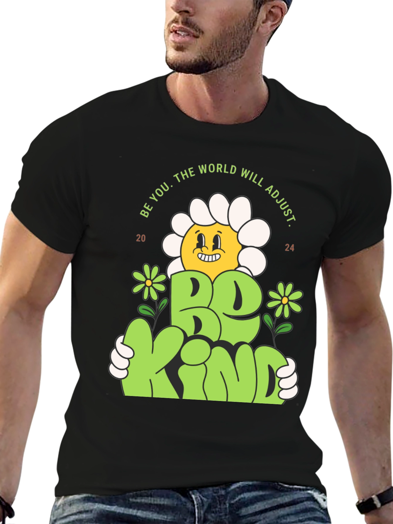 Be Kind T-Shirt - Flower Graphic Tee