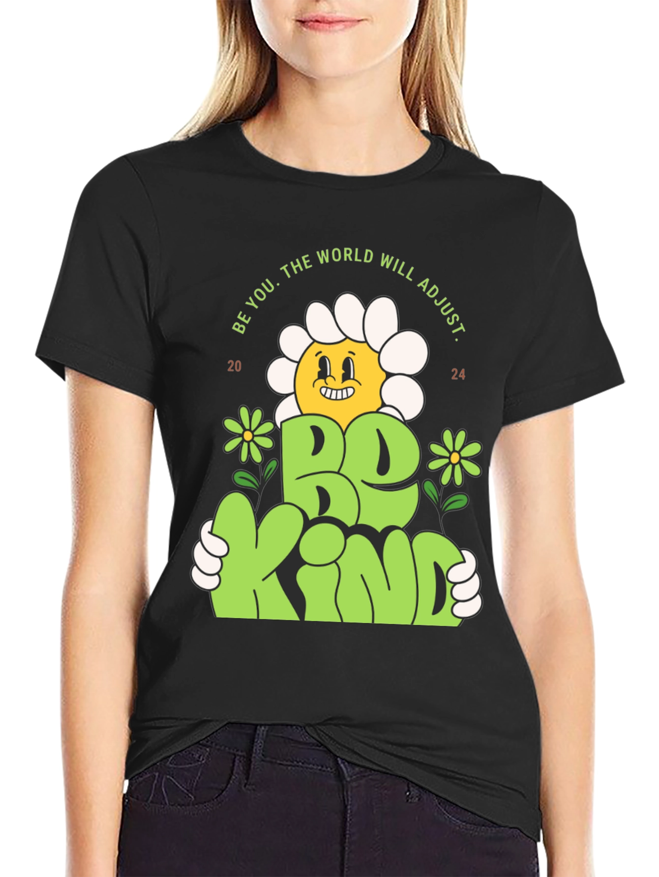 Be Kind T-Shirt - Flower Graphic Tee
