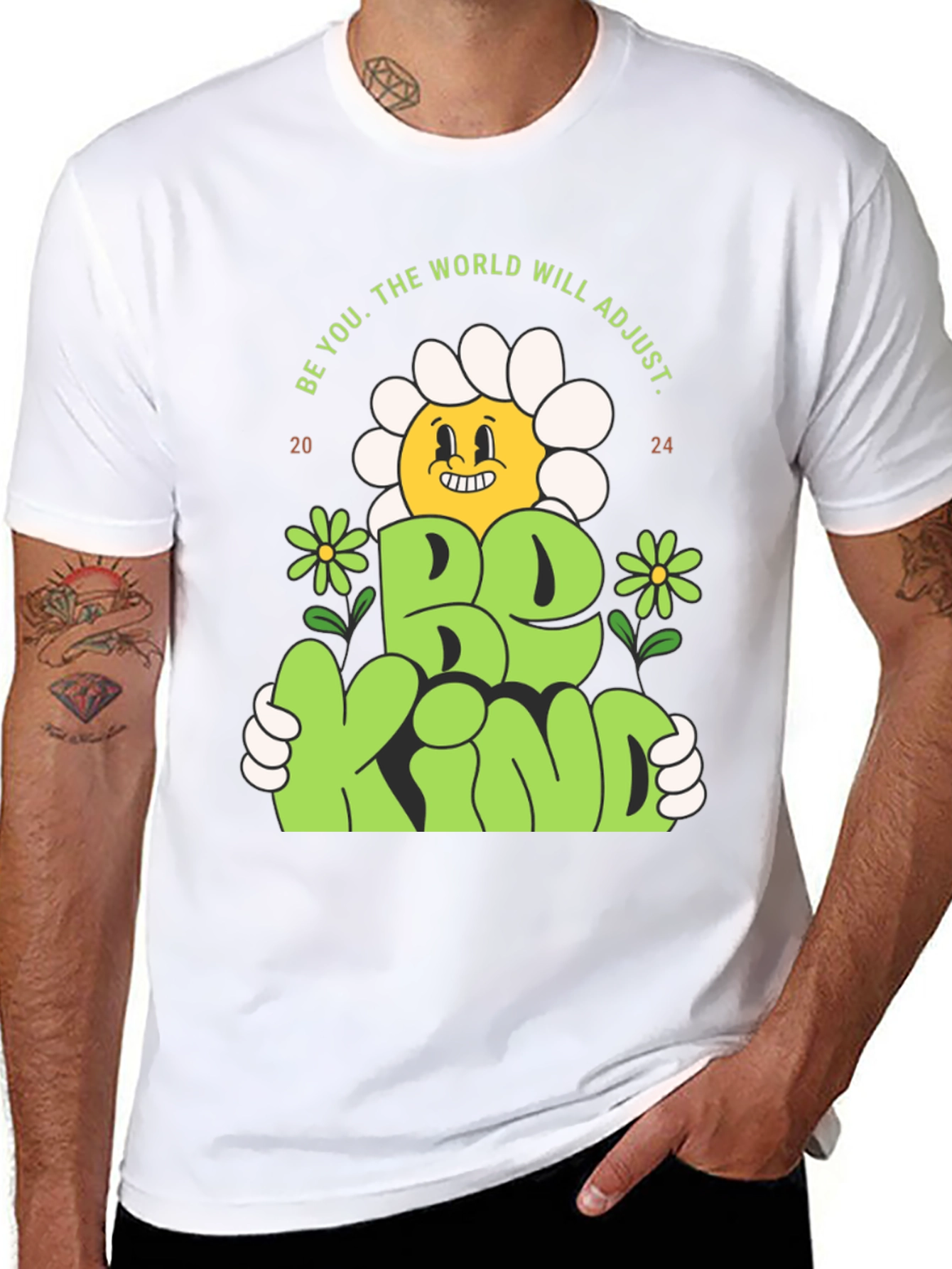 Be Kind T-Shirt - Flower Graphic Tee