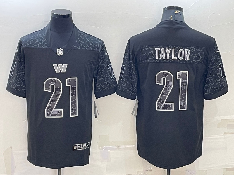 Men's Washington Commanders Sean Taylor #21 Black Retired Player RFLCTV Limited Jerseys