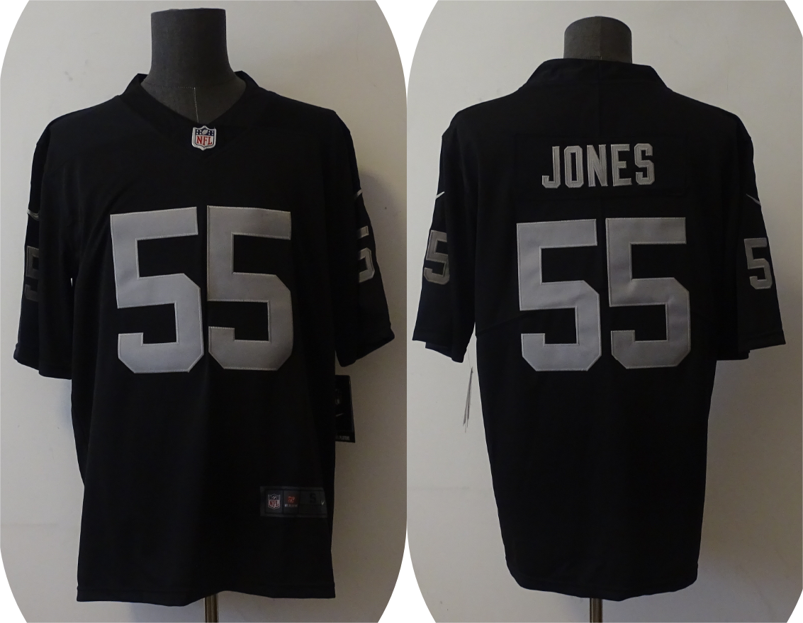 Men's Las Vegas Raiders Chandler Jones #55 Black Game Jerseys