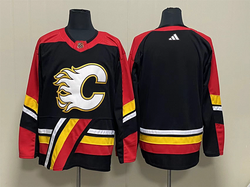 Men's Calgary Flames Black Blank Jerseys