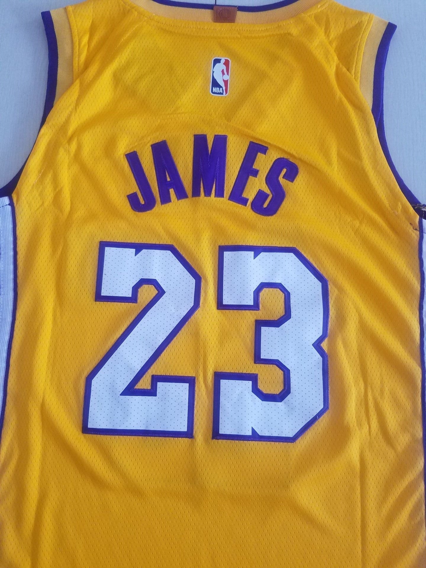 Men's Los Angeles Lakers LeBron James #23 NBA Yellow Swingman Jerseys