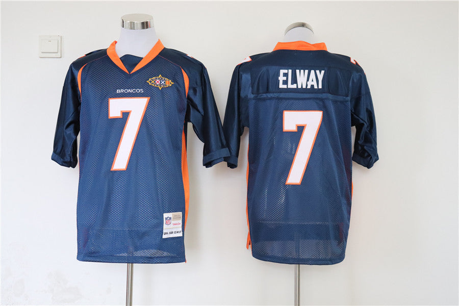 Men's Denver Broncos John Elway Mitchell & Ness Navy Legacy Replica Jerseys