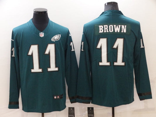 Men's Philadelphia Eagles A.J. Brown #11 Midnight Green Alternate Game Jerseys