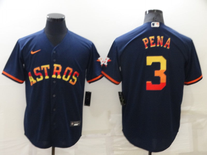 Men's Houston Astros Jeremy Pena #3 Navy Replica Player Jerseys