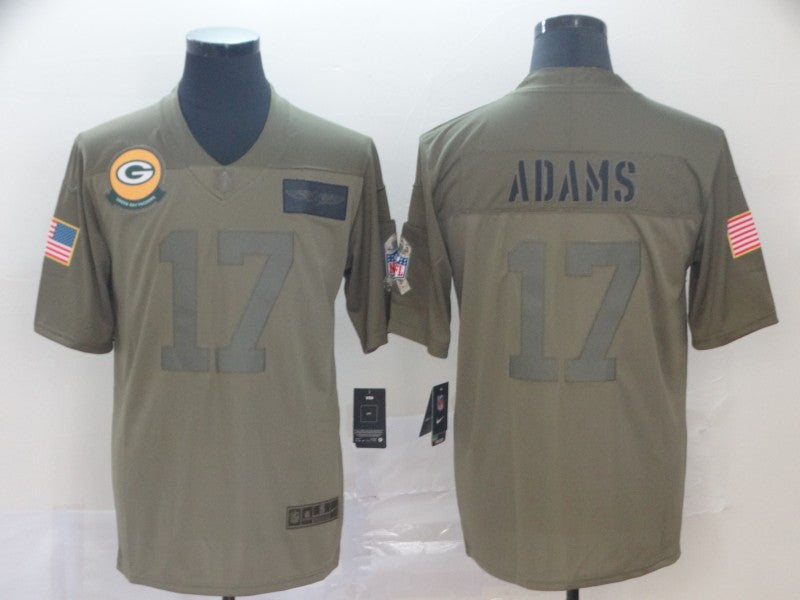 Men's Green Bay Packers Davante Adams #17 Brown Game Jerseys