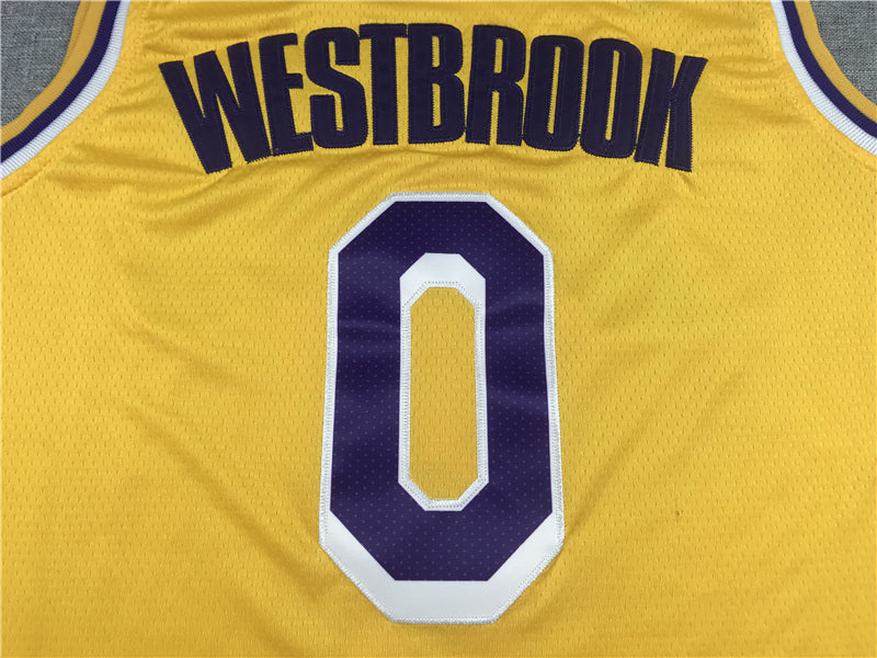 Men's Los Angeles Lakers Russell Westbrook Gold 2020/21 Fast Break Player Jerseys