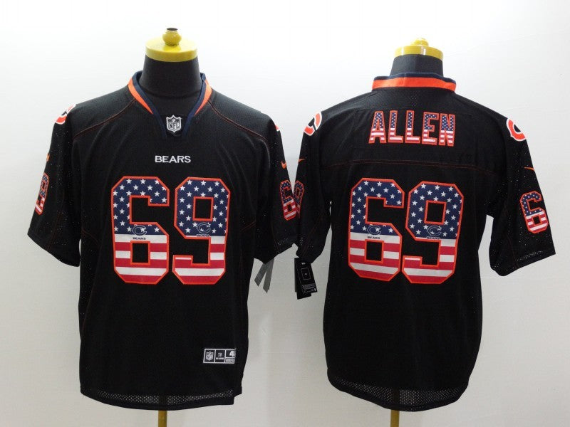 Men's Chicago Bears Jared Allen #69 Black Game Jerseys