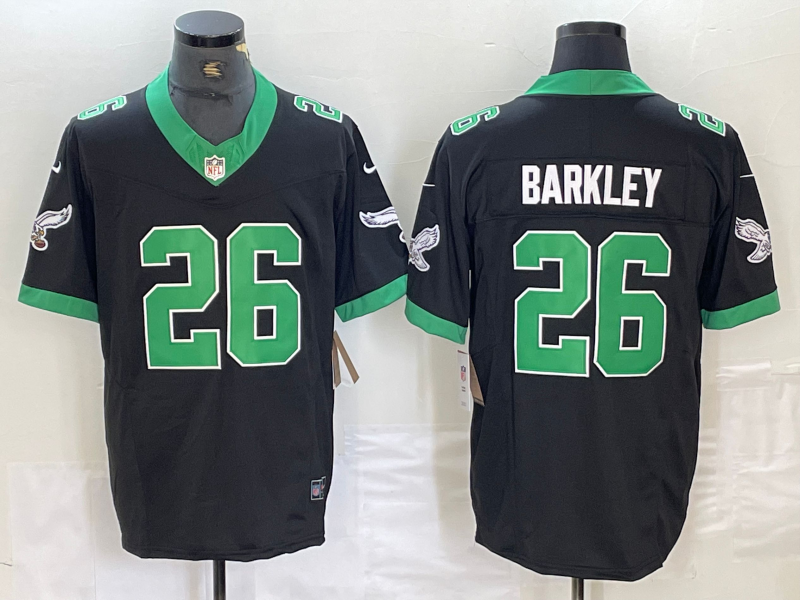 Men's Philadelphia Eagles Saquon Barkley #26 Black Vapor F.U.S.E. Limited Jerseys
