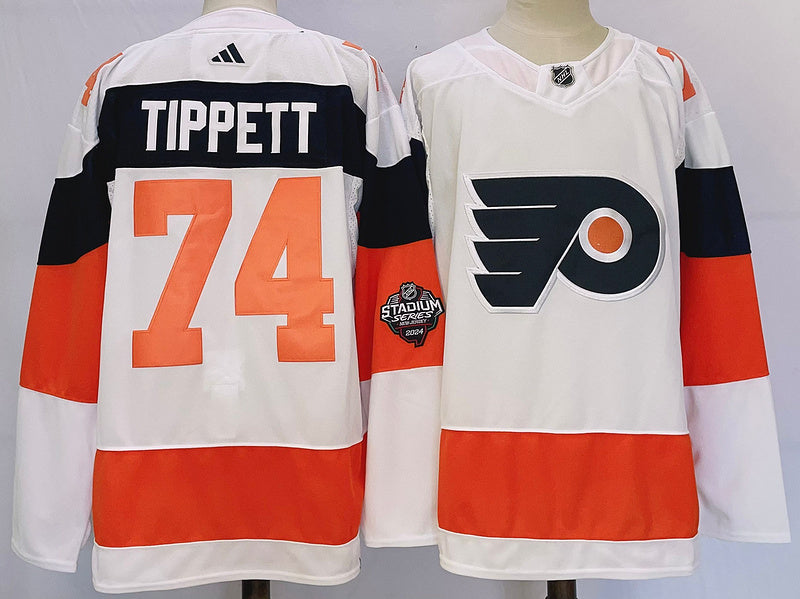 Men's Philadelphia Flyers Owen Tippett #74 White Player Jerseys