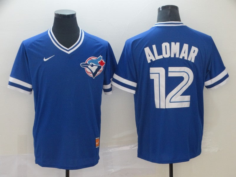 Men's Toronto Blue Jays Roberto Alomar #12 Blue Replica Player Jerseys