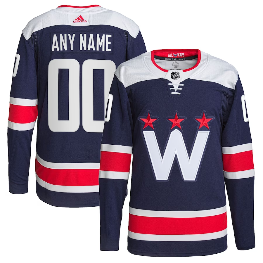 Men's Washington Capitals Navy Alternate Authentic Pro Custom Jerseys