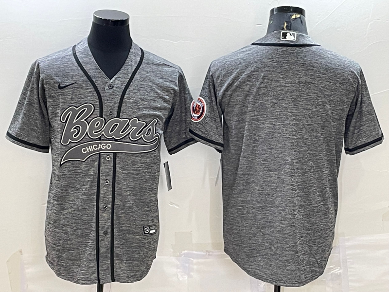 Men's Chicago Bears Gray Blank Jerseys