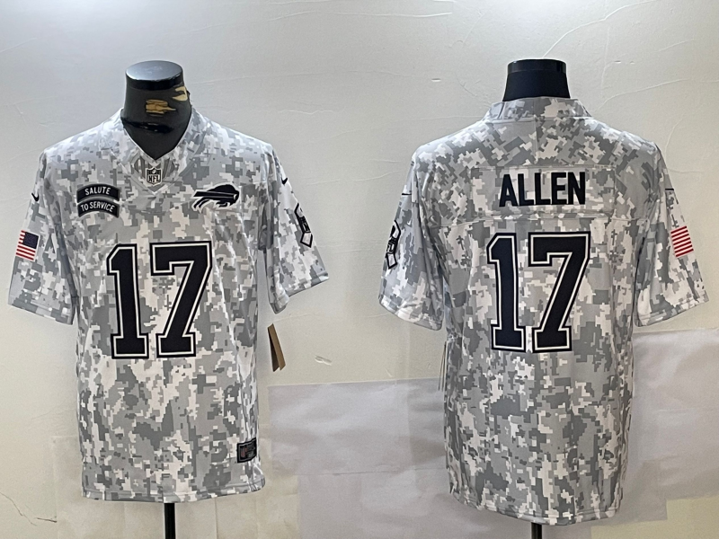 Men's Buffalo Bills Josh Allen #17 Arctic Camo 2024 Salute to Service Limited Jerseys
