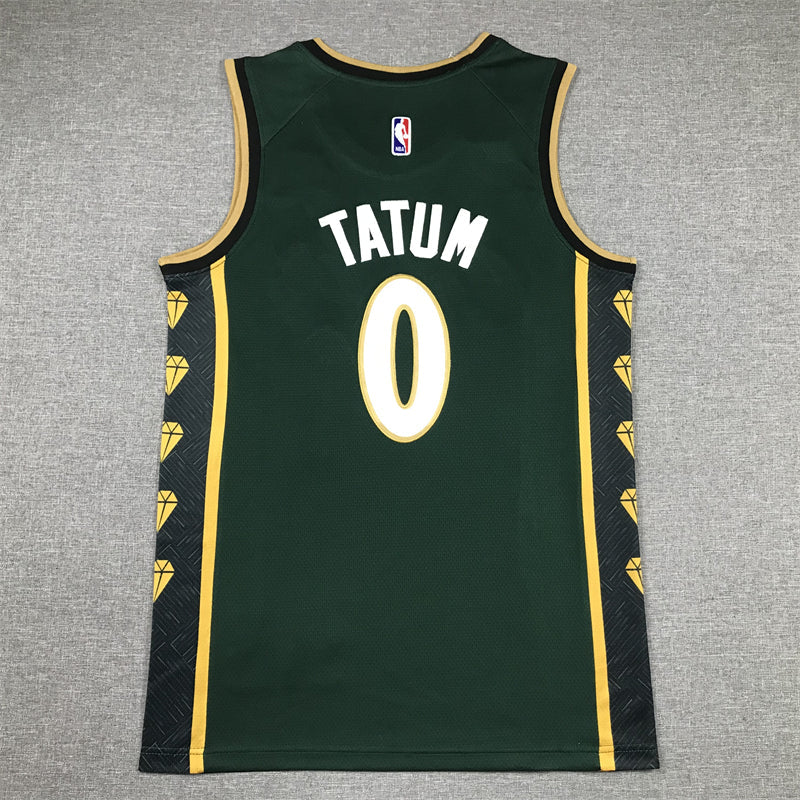 Men's Boston Celtics Jayson Tatum #0 Green 2022/23 Swingman Jerseys - City Edition