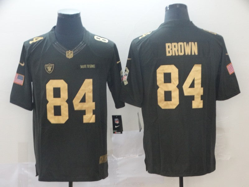 Men's Las Vegas Raiders #84 Antonio Brown Black Player Game Jerseys