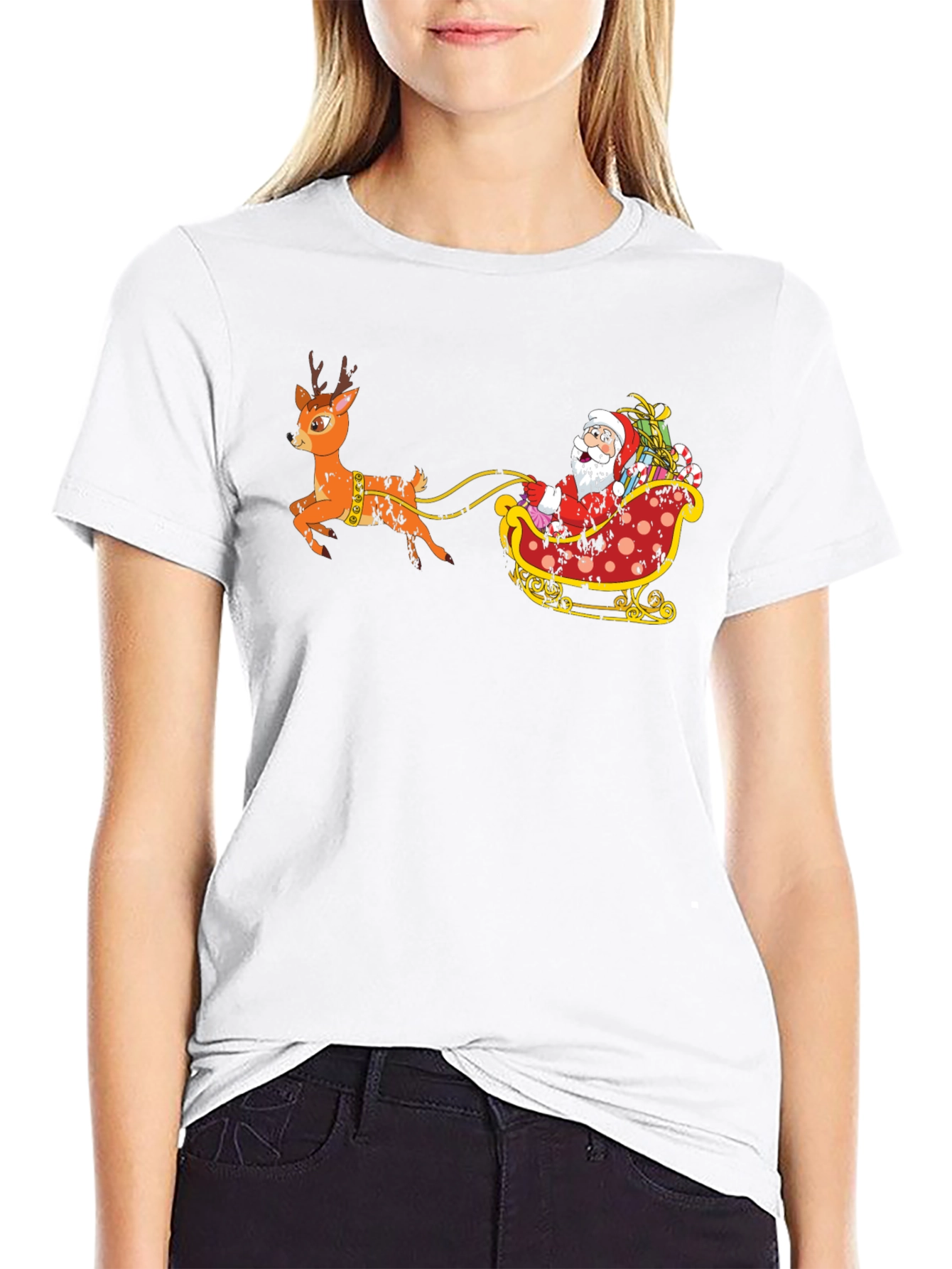 Santas Sleigh Ride Graphic Tee