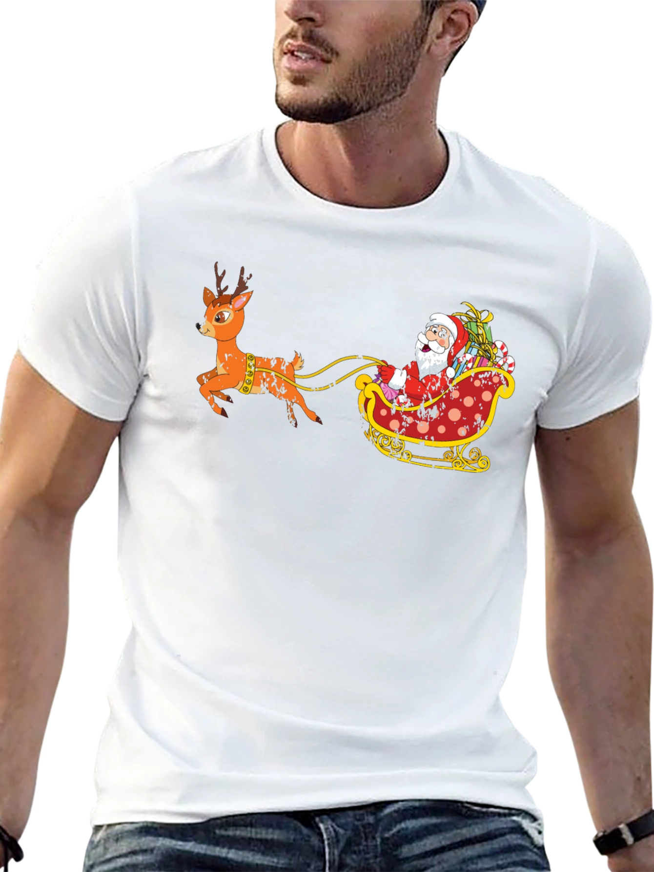 Santas Sleigh Ride Graphic Tee