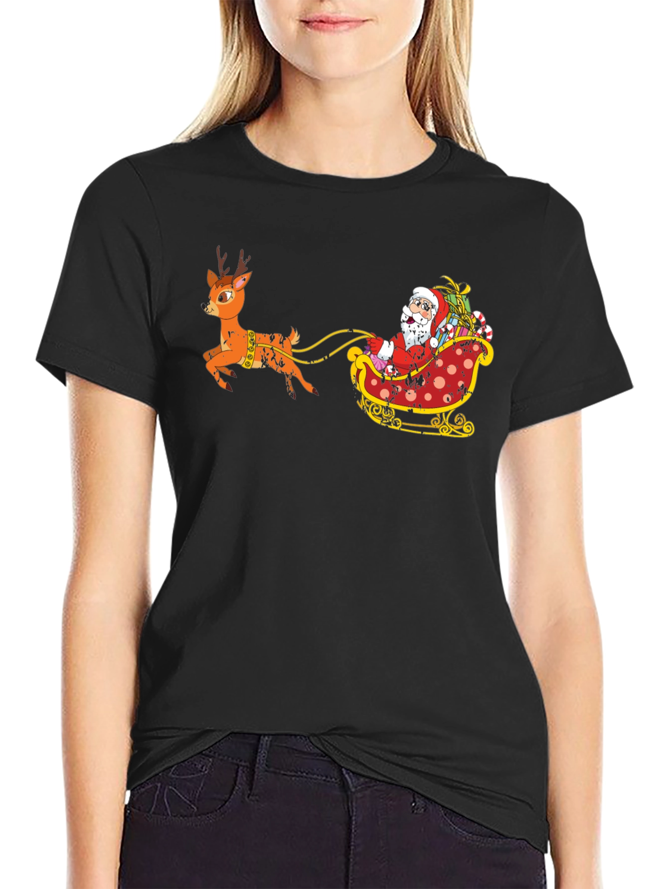 Santas Sleigh Ride Graphic Tee