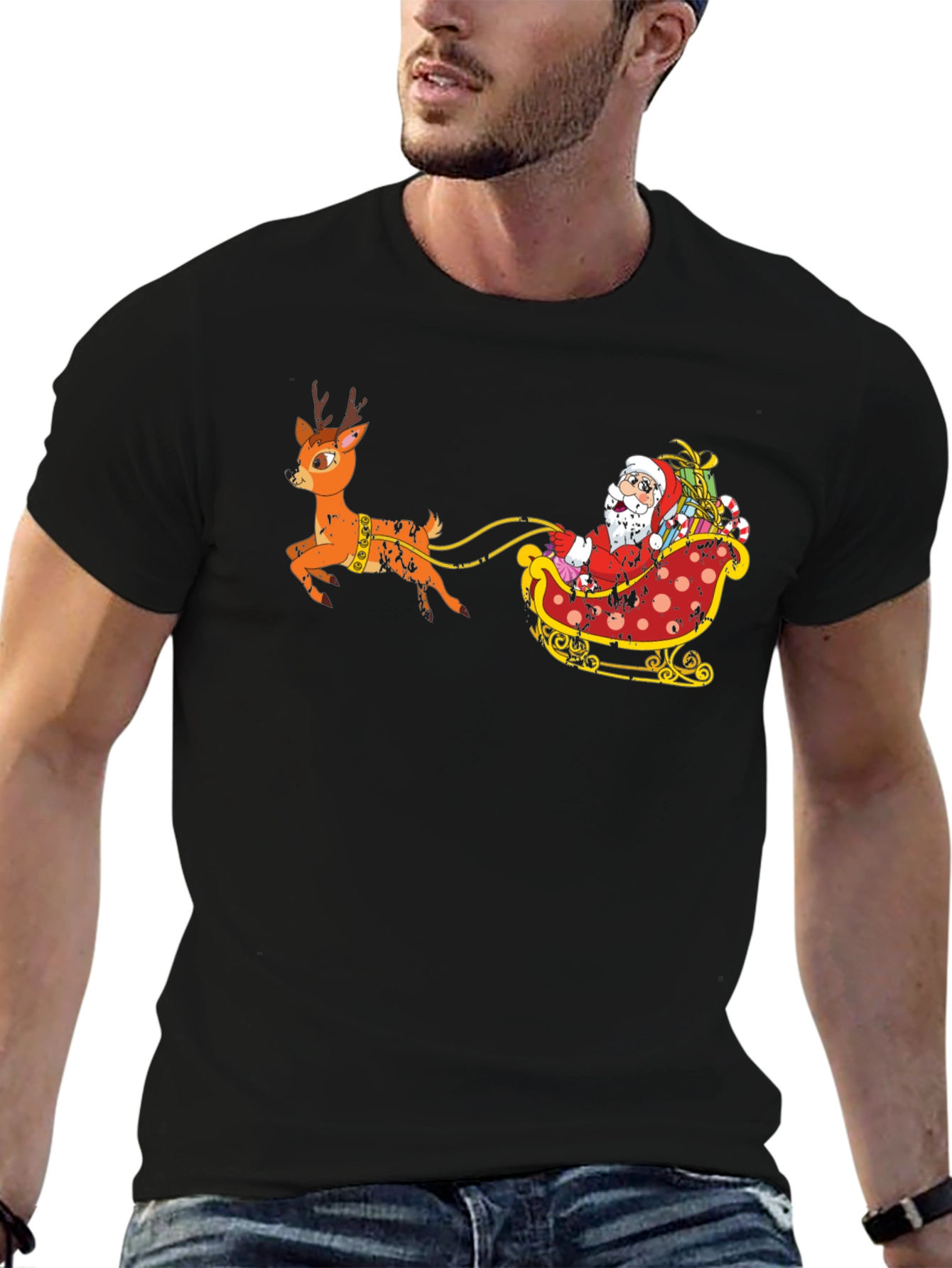 Santas Sleigh Ride Graphic Tee