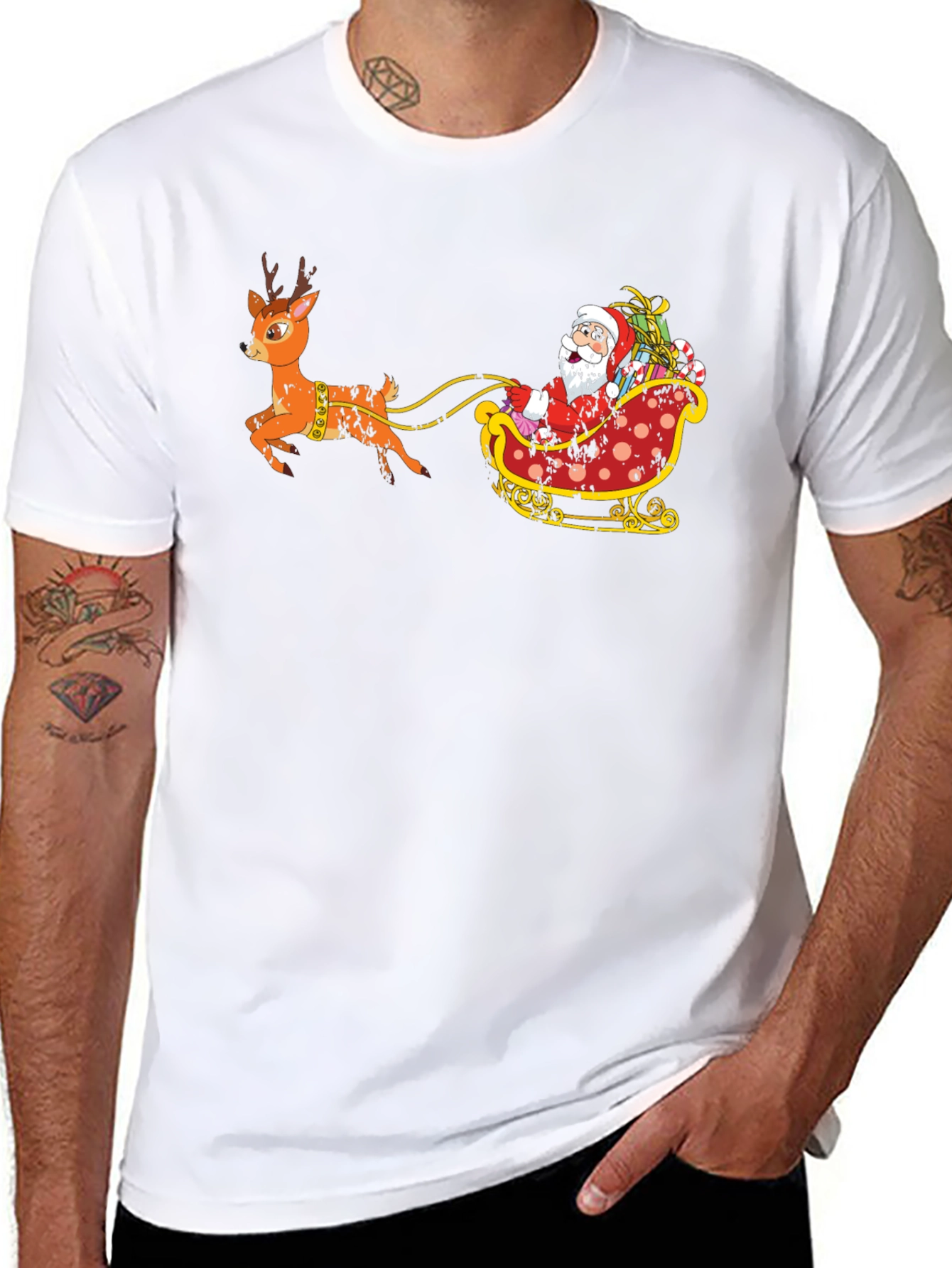 Santas Sleigh Ride Graphic Tee
