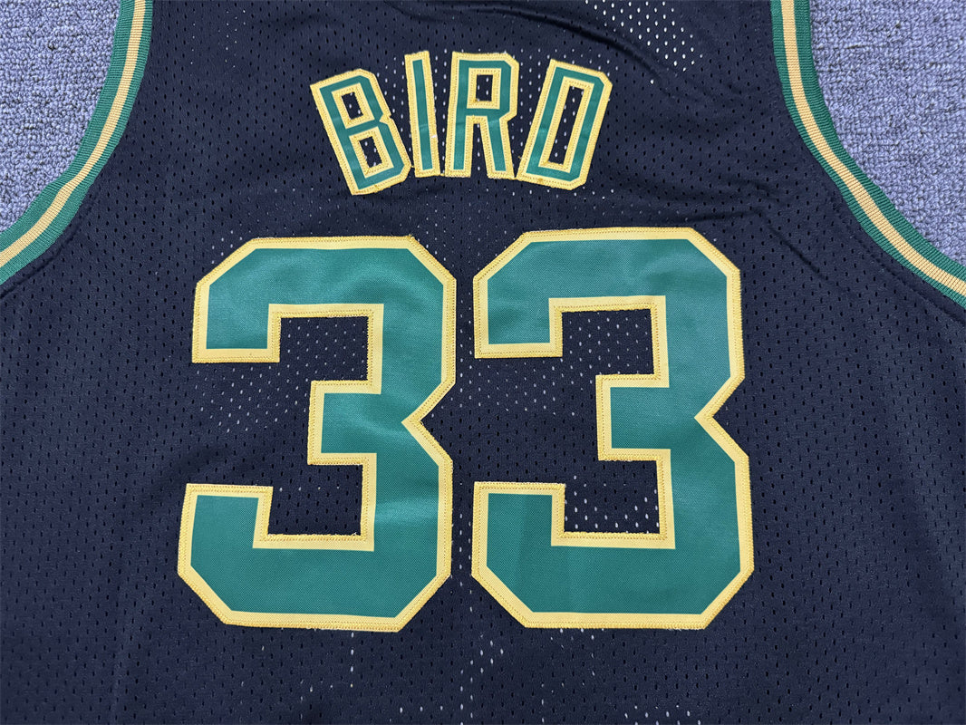 Men's Boston Celtics Larry Bird #33 Black 1985/86 Hardwood Classics Swingman Jerseys