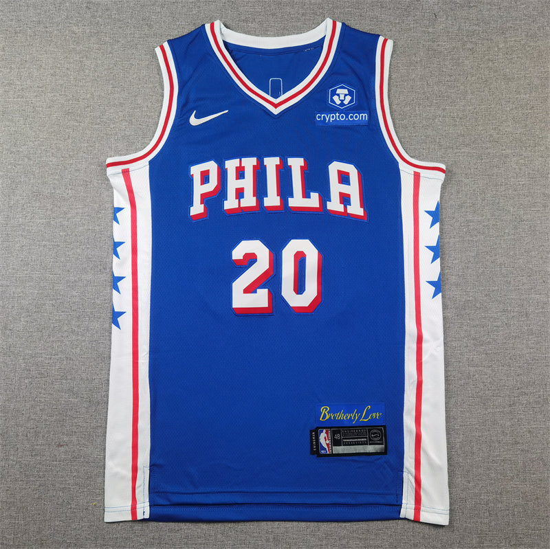 Men's Philadelphia 76ers Jared McCain #20 Royal Swingman Jerseys - Icon Edition