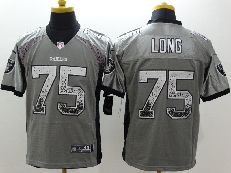Men's Las Vegas Raiders Howie Long #75 Gray Game Jerseys
