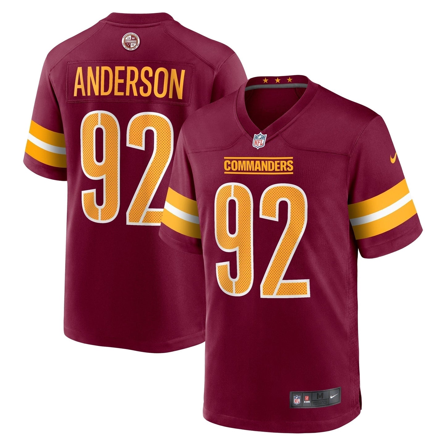 Abdullah Anderson Washington Commanders Nike Game   Jersey - Burgundy