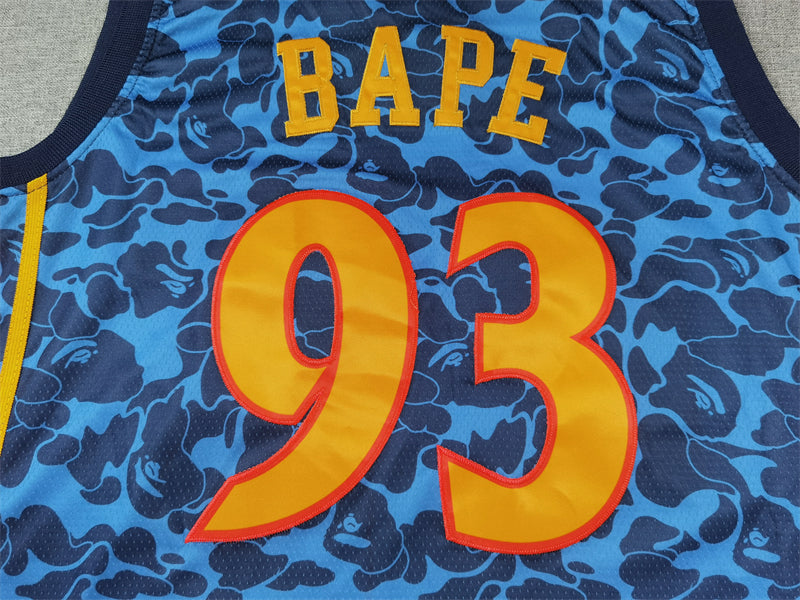 Men's Golden State Warriors x BAPE Navy 2009-10 Hardwood Classics Swingman Jerseys