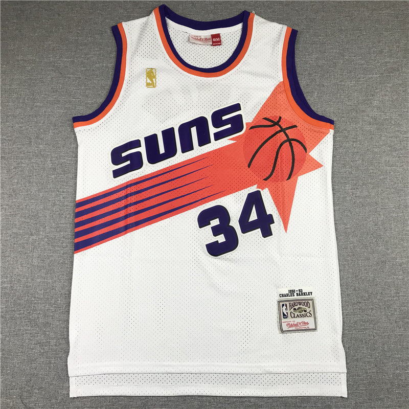 Men's Phoenix Suns Charles Barkley #34 NBA White 1992-93 Swingman Jerseys