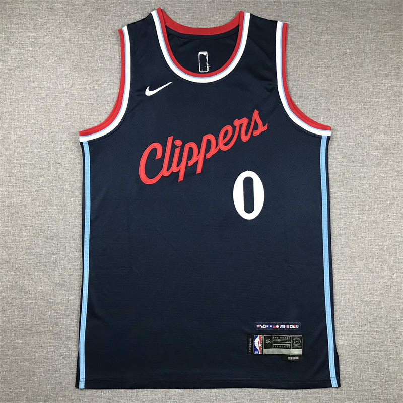 Men's LA Clippers Russell Westbrook #0 Navy Swingman Jerseys