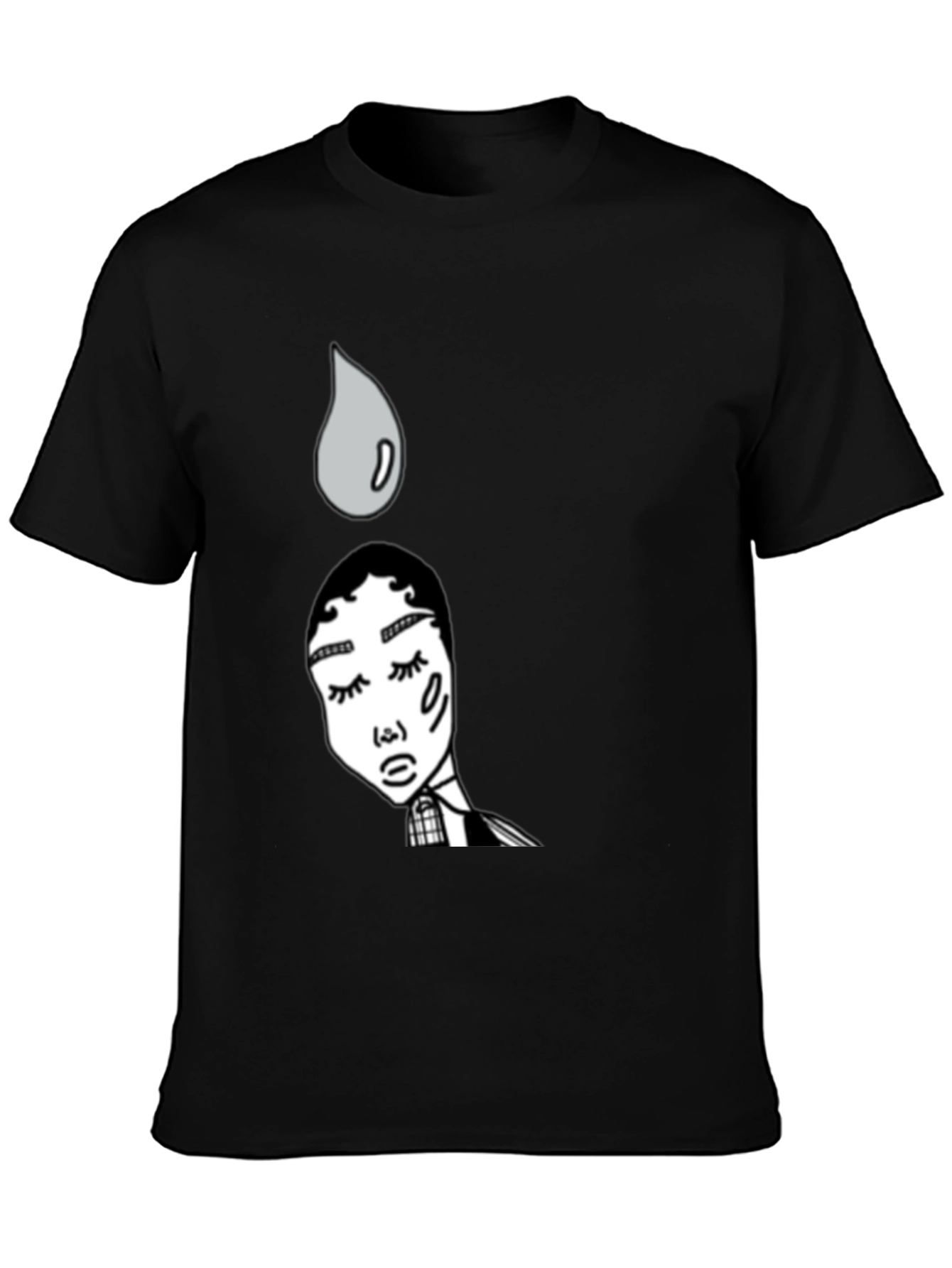 Unique Graphic Print Black T-Shirt