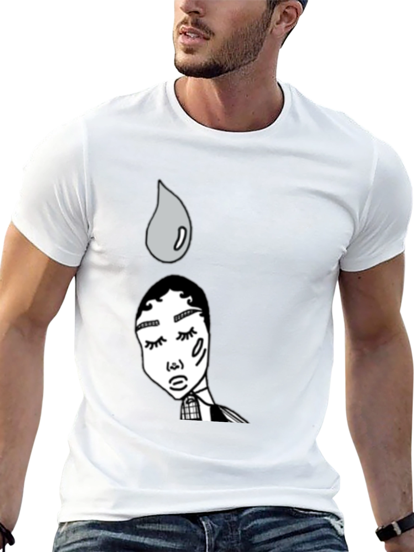 Unique Graphic Print Black T-Shirt