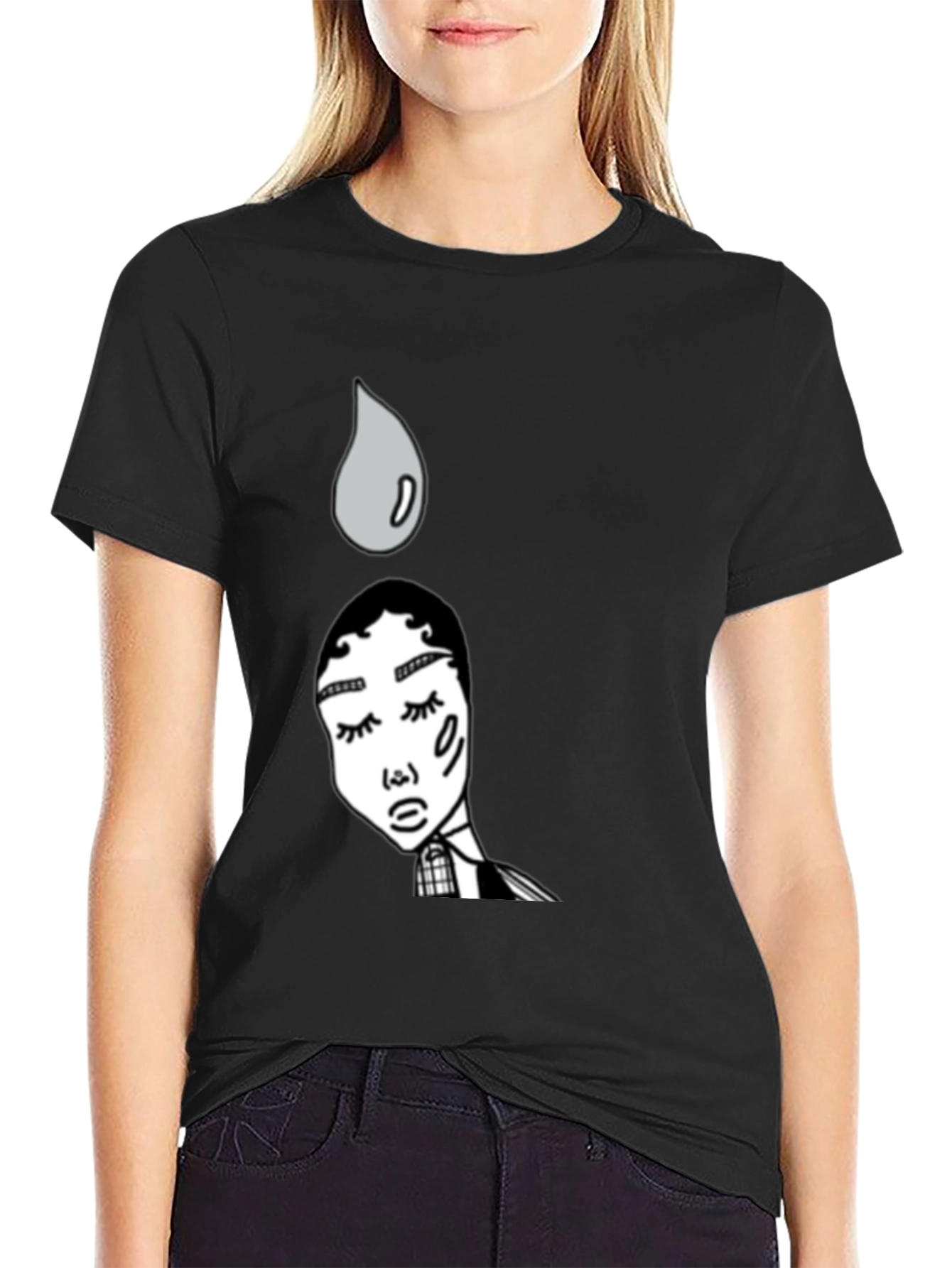 Unique Graphic Print Black T-Shirt