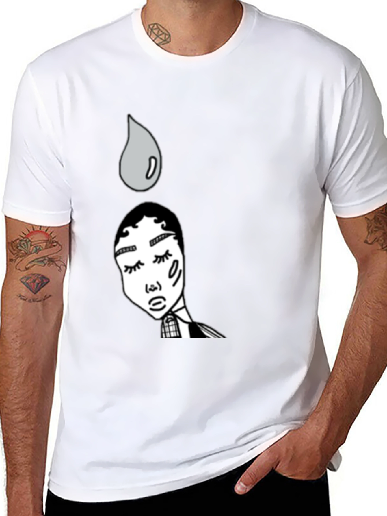Unique Graphic Print Black T-Shirt