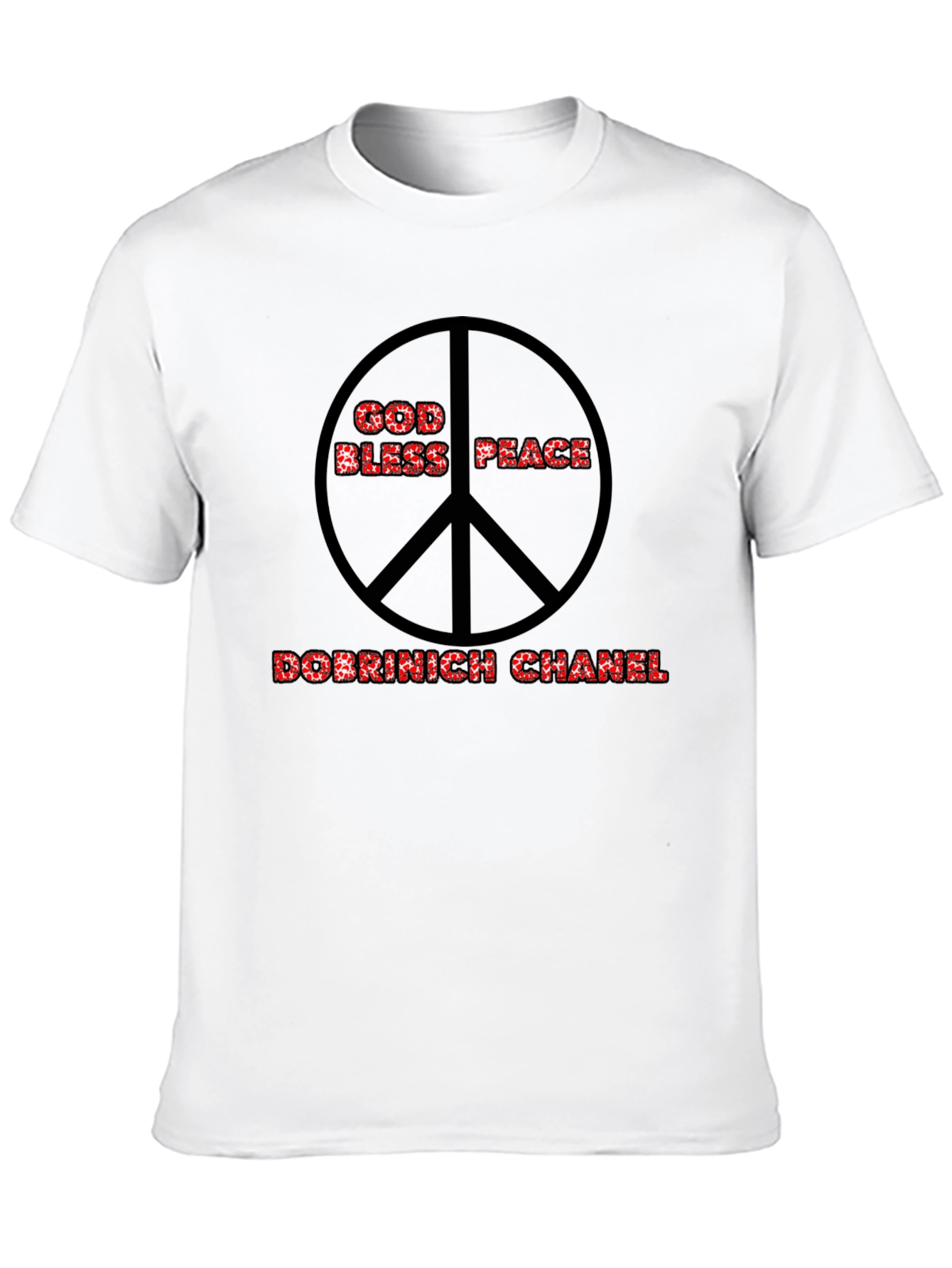 God Bless Peace Graphic Black T-Shirt