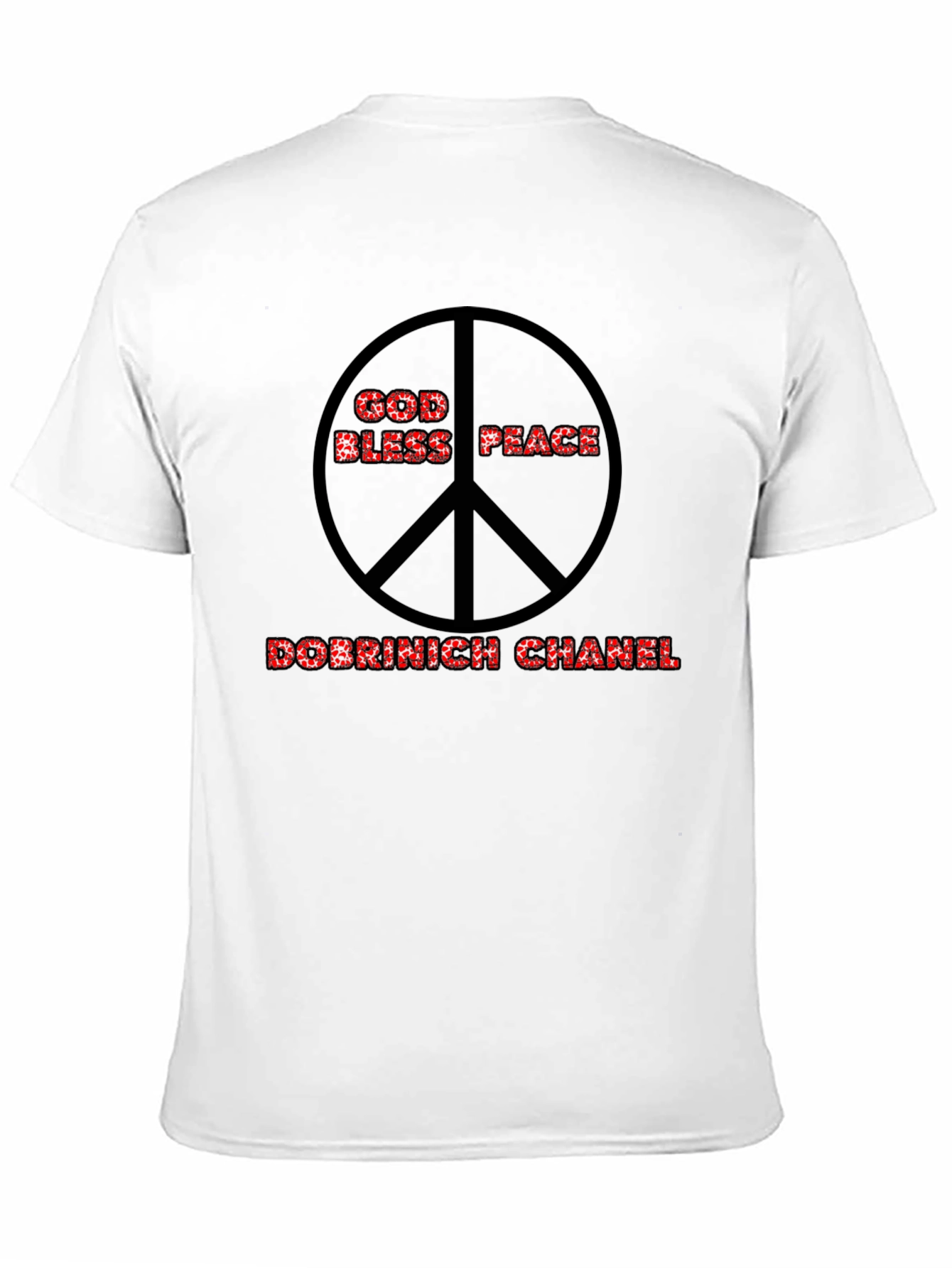 God Bless Peace Graphic Black T-Shirt
