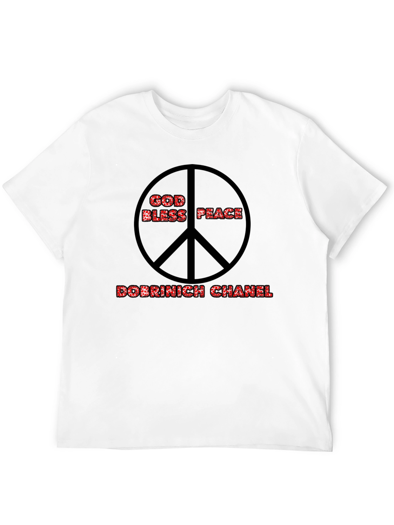 God Bless Peace Graphic Black T-Shirt