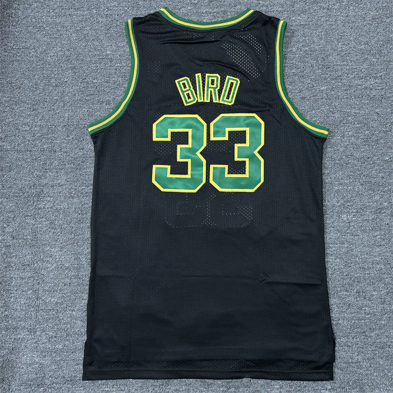 Men's Boston Celtics Larry Bird #33 Black 1985/86 Hardwood Classics Swingman Jerseys