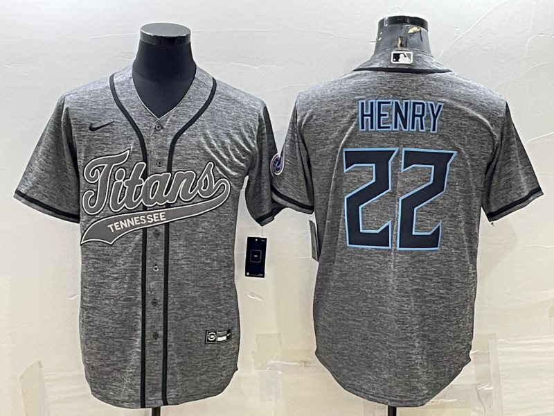 Men's Tennessee Titans Derrick Henry #22 Gray Player Jerseys