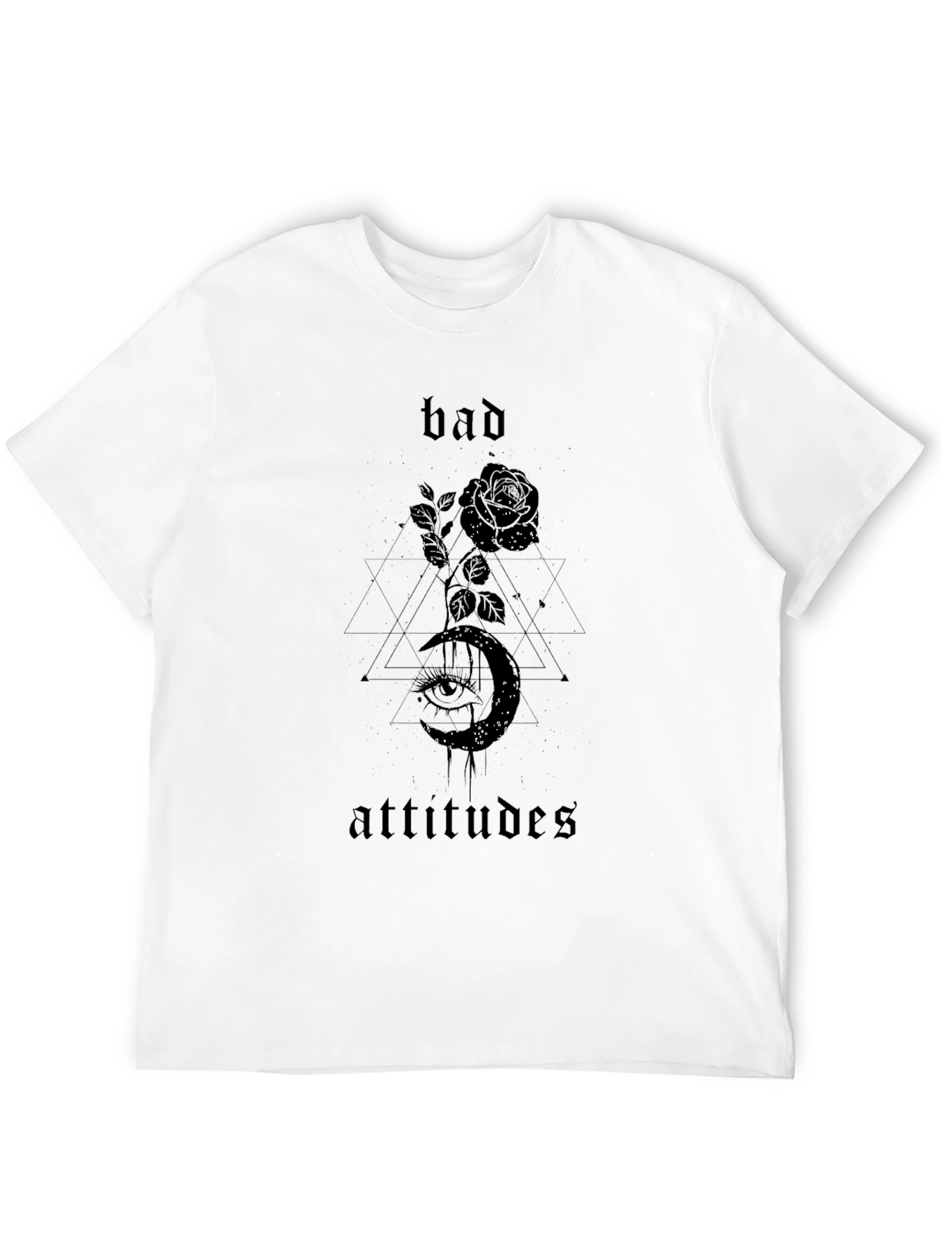 Bad Attitudes Graphic Tee - Black Rose Design