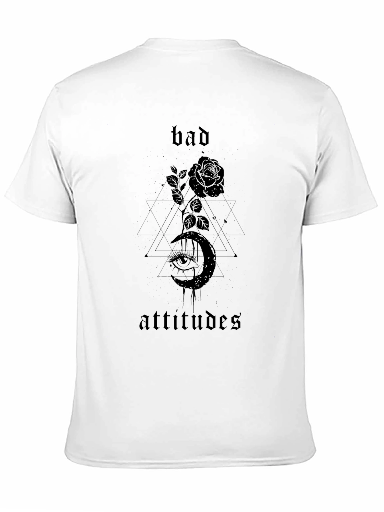Bad Attitudes Graphic Tee - Black Rose Design