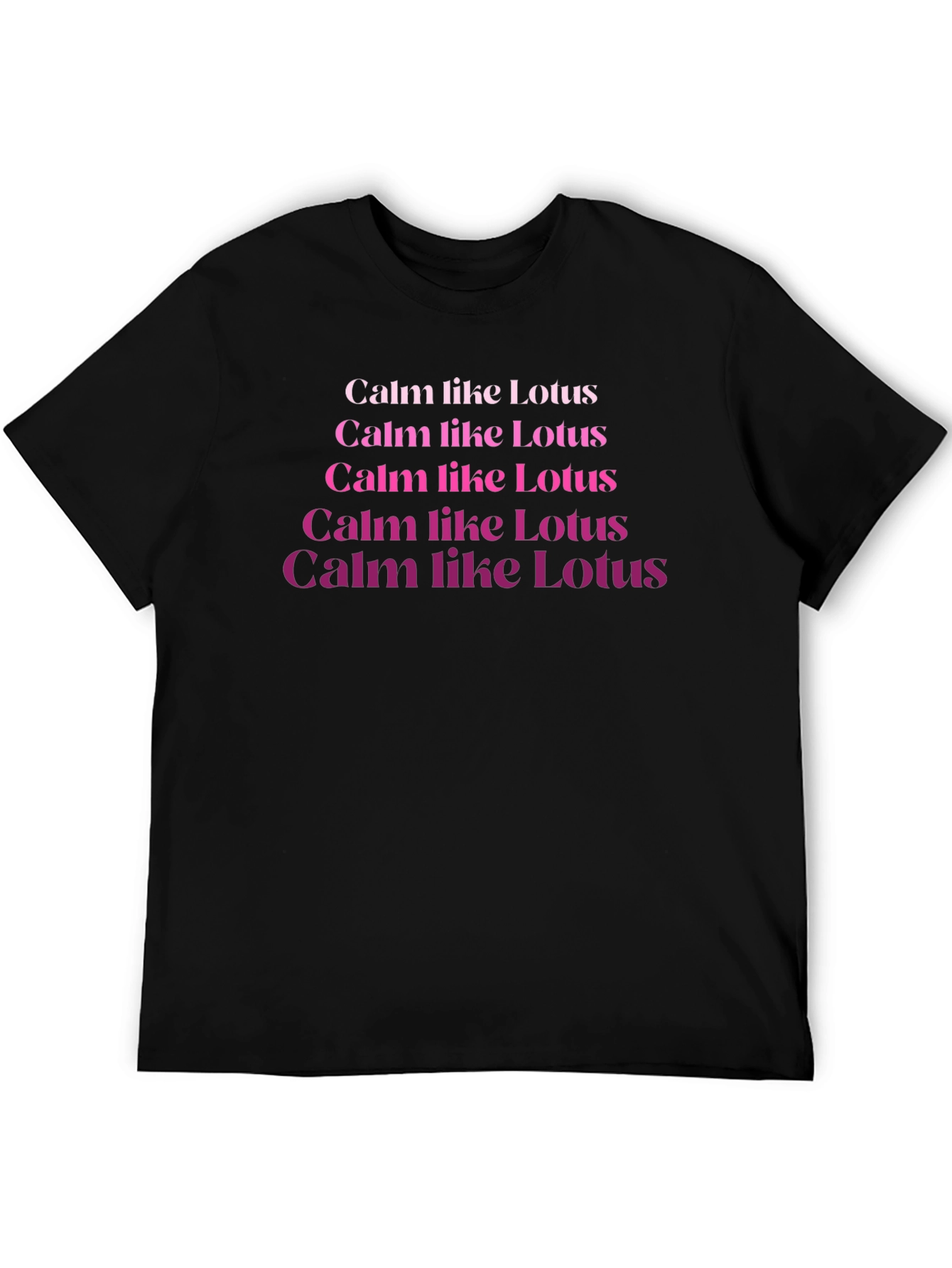 Calm Like Lotus Black T-Shirt