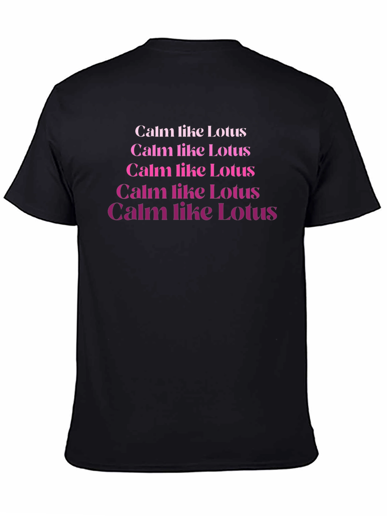Calm Like Lotus Black T-Shirt