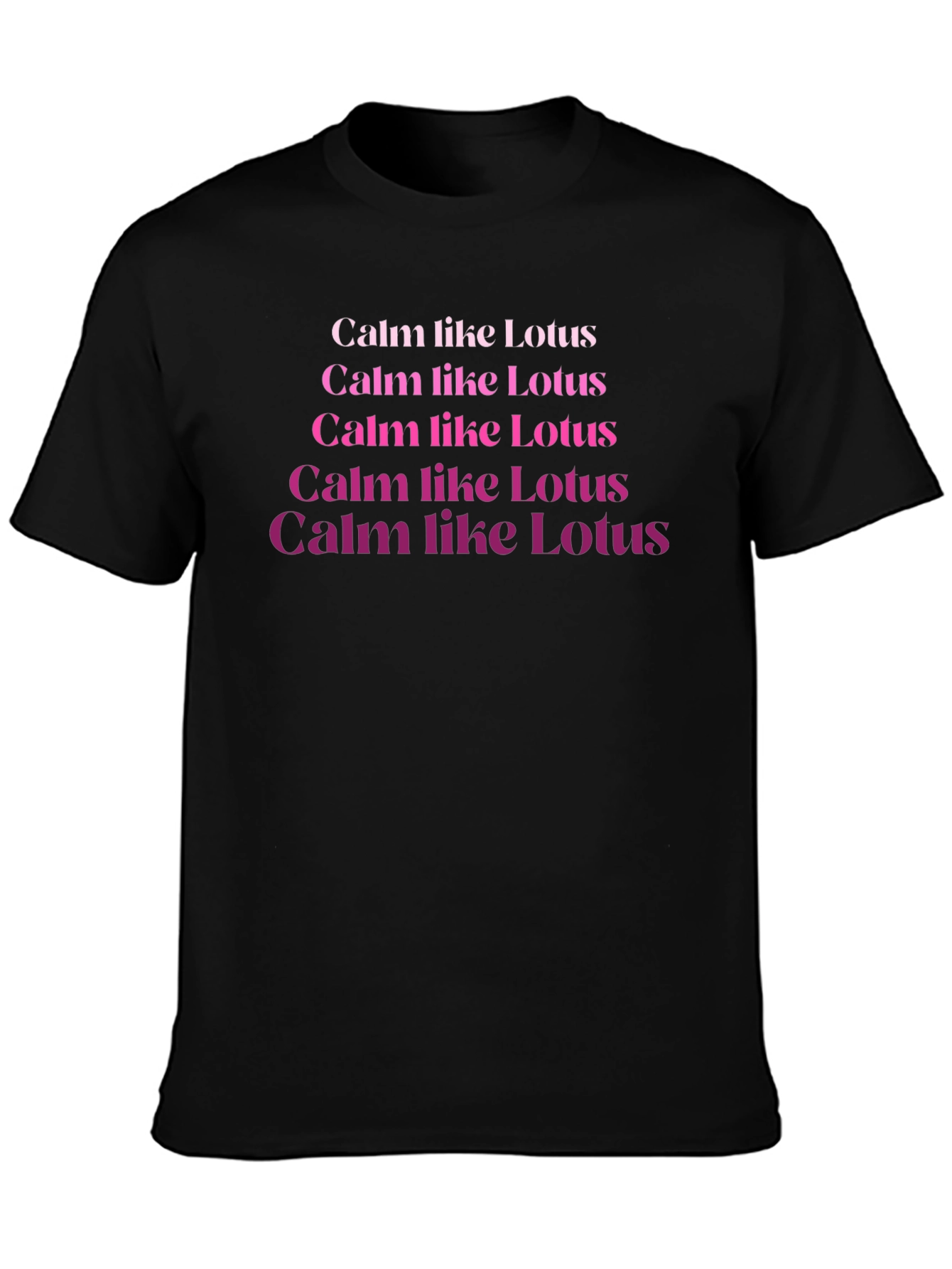 Calm Like Lotus Black T-Shirt