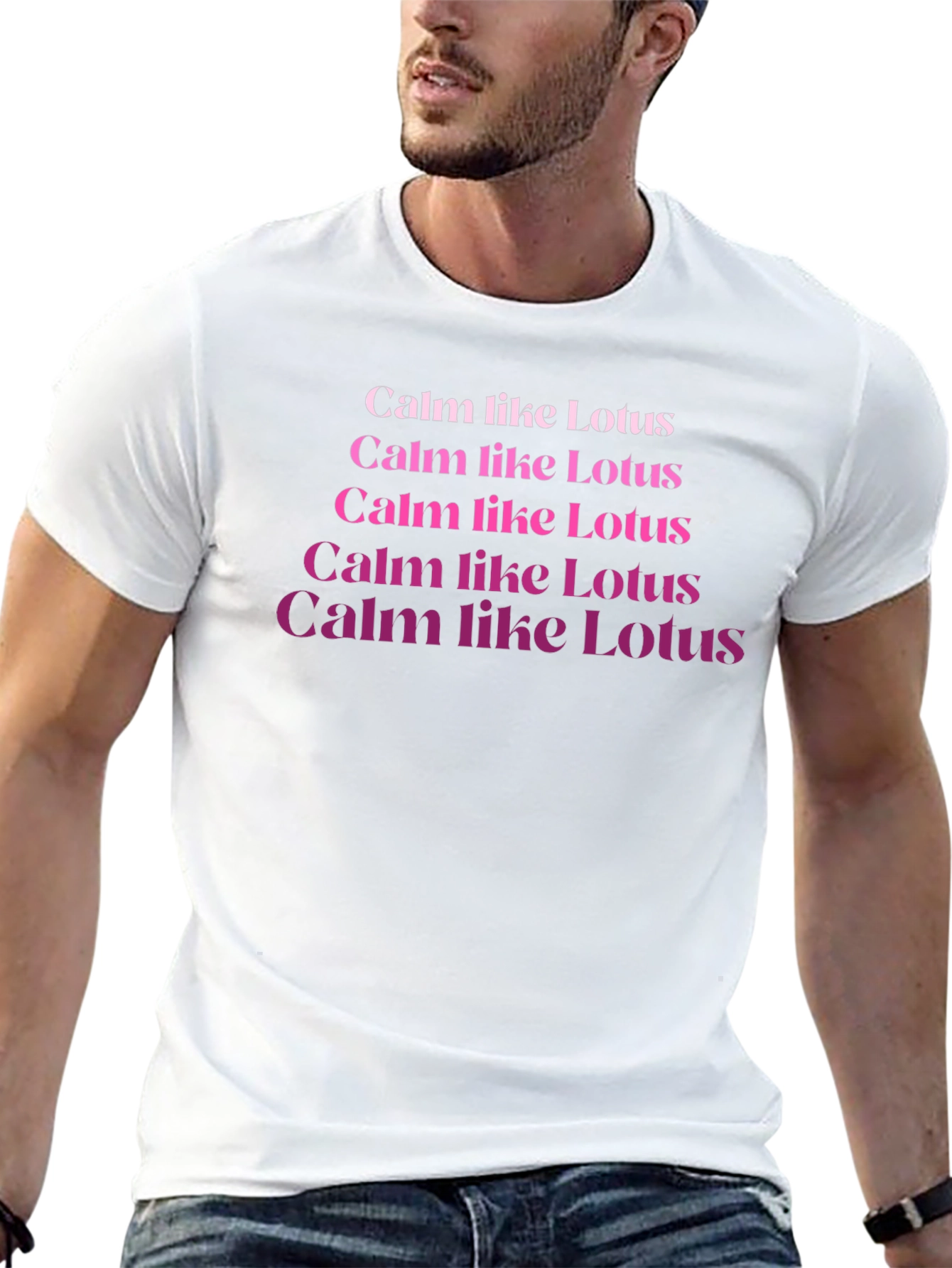Calm Like Lotus Black T-Shirt