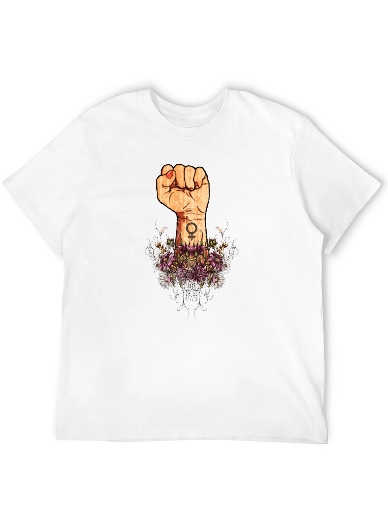 Empowered Womens Fist Graphic Tee - Black